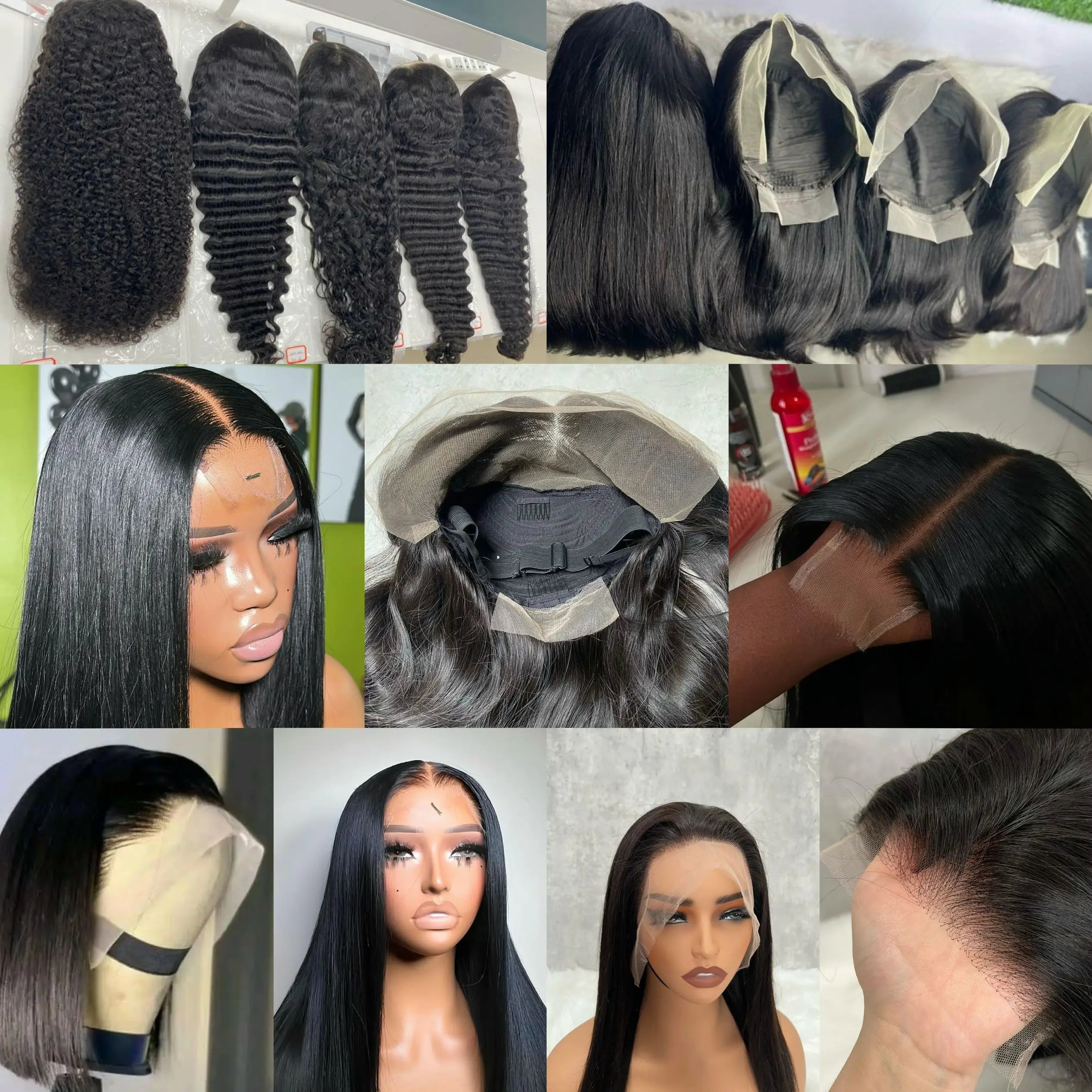 180 Density HD Lace Front Closure Wig Deep Wave 13x4 Glueless Wig Human Hair Ready to Wear Straight No Glue Preplucked Wear Wigs