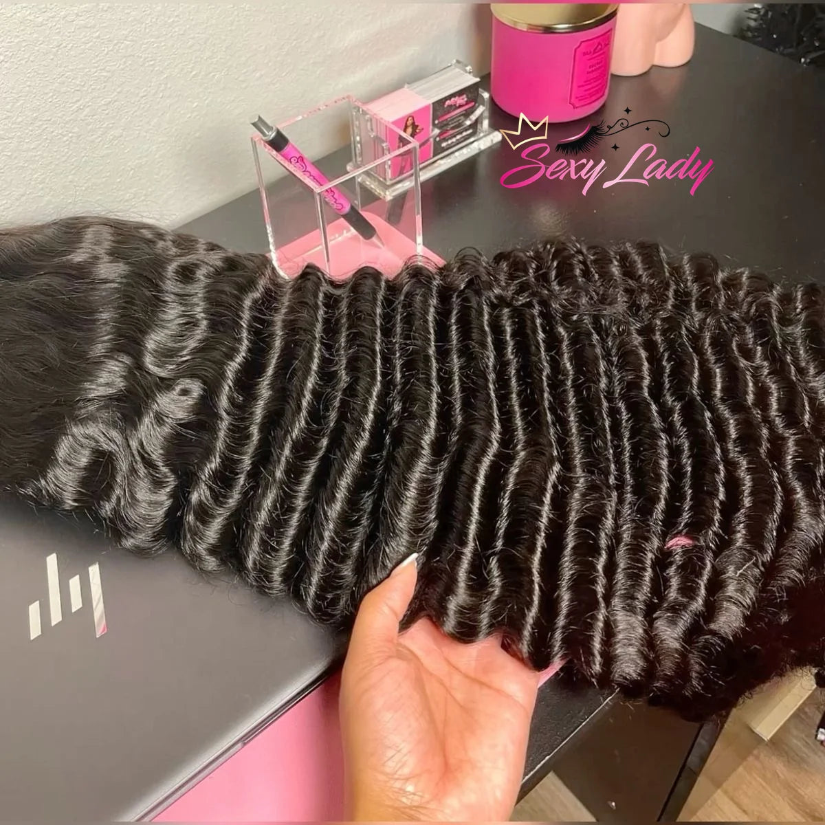 13x4 Glueless Wig Human Hair Ready to Wear Straight No Glue Preplucked Wear Wigs 180 Density HD Lace Front Closure Wig Deep Wave