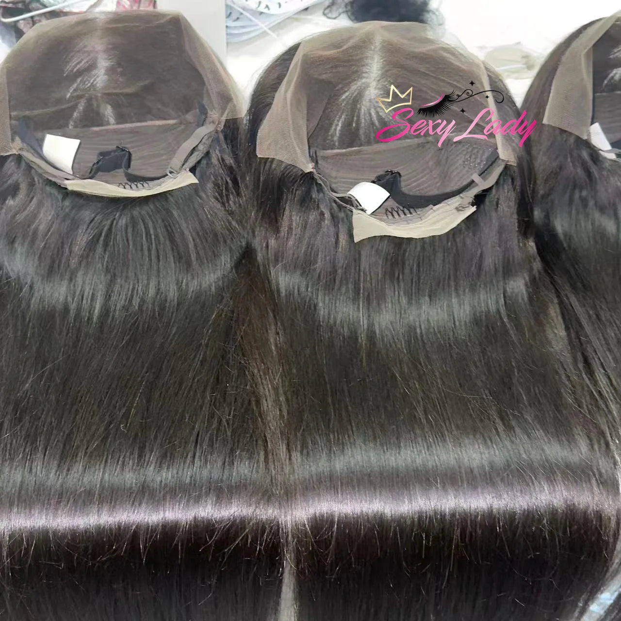 13x4 Glueless Wig Human Hair Ready to Wear Straight No Glue Preplucked Wear Wigs 180 Density HD Lace Front Closure Wig Deep Wave