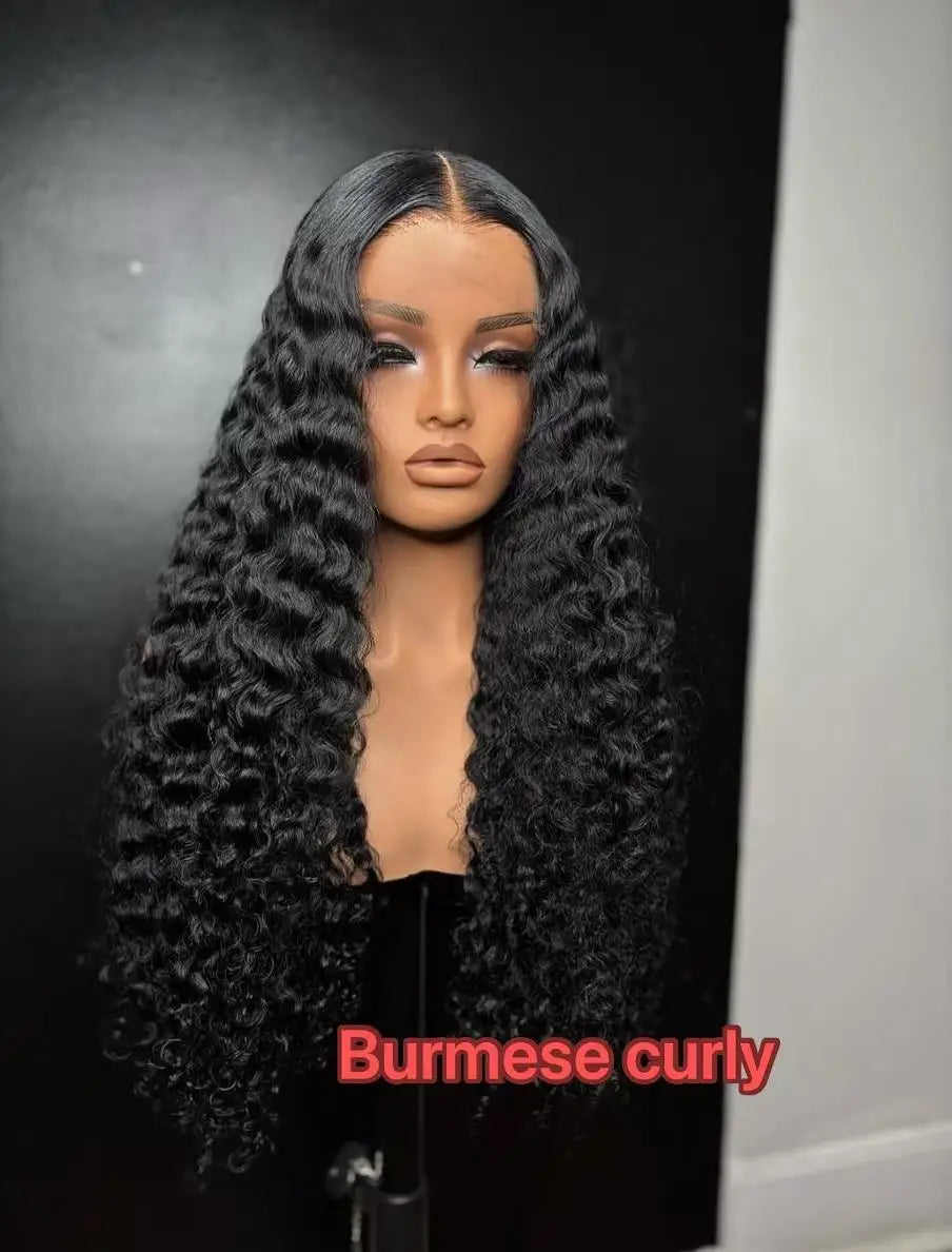 40 Inch Hd 4*4 Closure Raw Virgin Human Hair Natural Deep Wave Body Wave Blonde Brown Glueless Wig Human Hair Pixie Cut Wigs