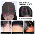 5x5 13x4 13x6 HD Lace Wig Kinky Straight Lace Front Human Hair Wigs Yaki Brazilian Wear and Go Pre Cut Glueless Wig Human Hair