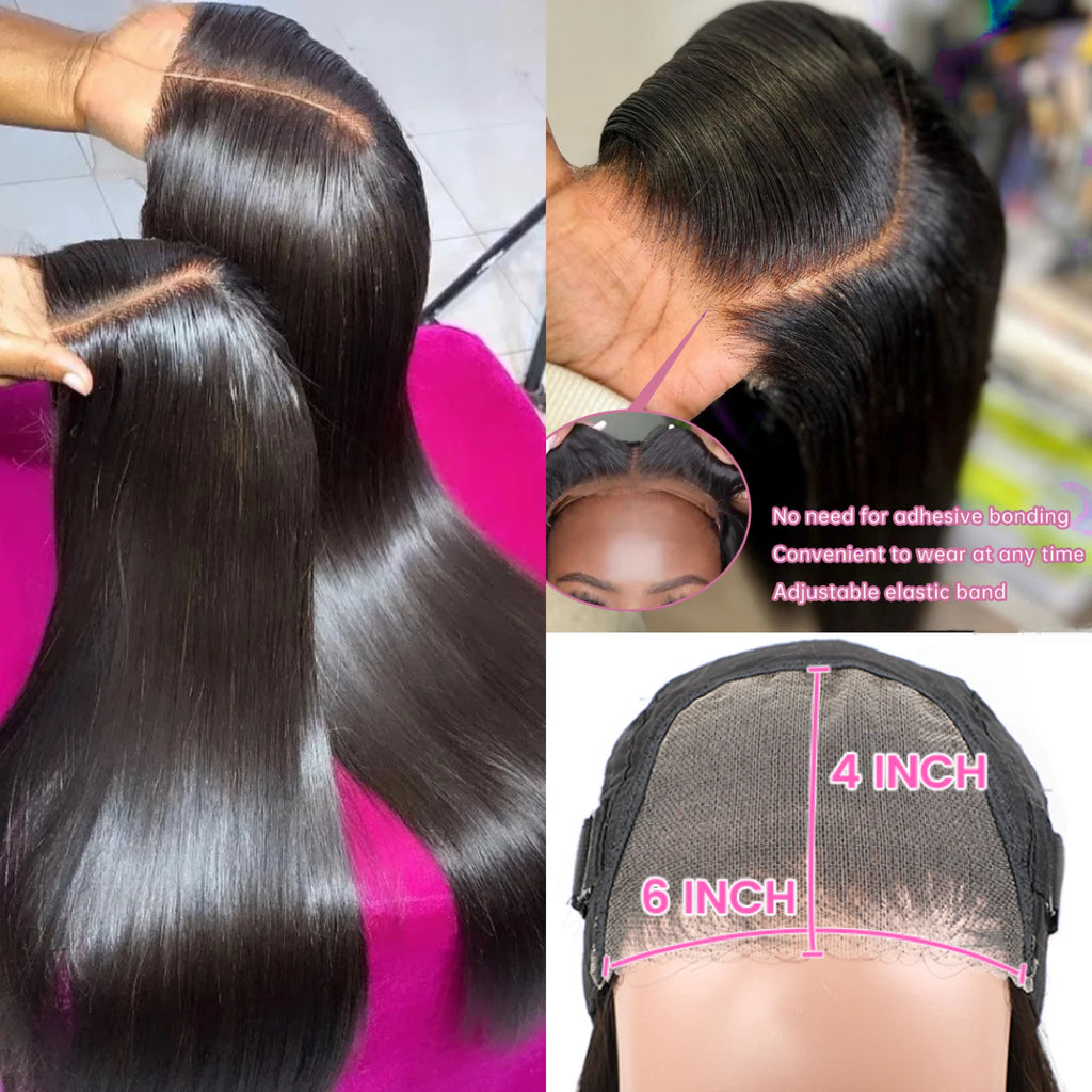 SUKI Glueless Wig Human Hair 6x4 Ready to Wear and Go Wig for Black Women Precut 13x6 Glueless Hd Frontal Lace Front Wigs