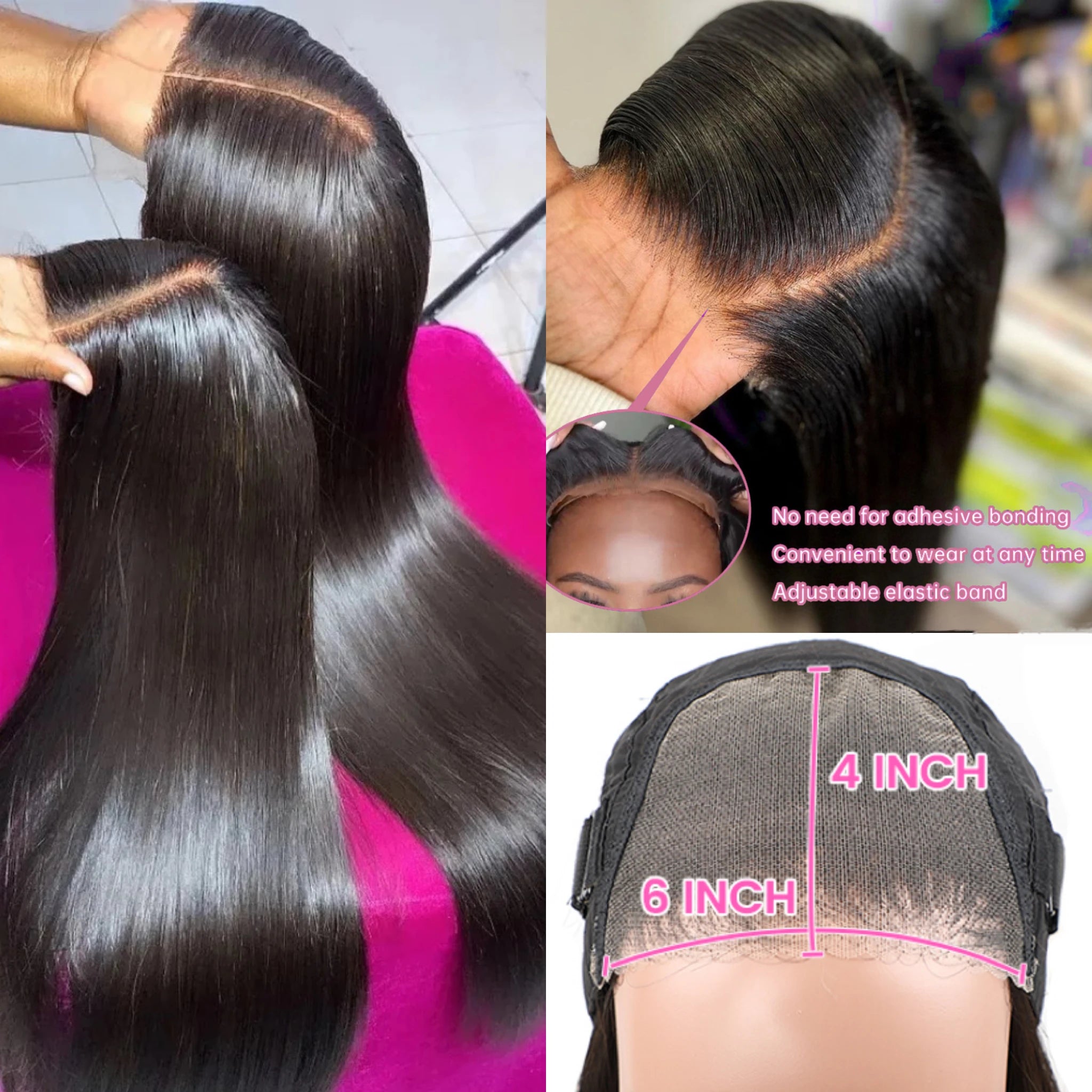 SUKI Glueless Wig Human Hair 6x4 Ready to Wear and Go Wig for Black Women Precut 13x6 Glueless Hd Frontal Lace Front Wigs