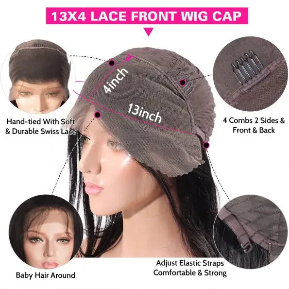 5x5 13x4 13x6 HD Lace Wig Kinky Straight Lace Front Human Hair Wigs Yaki Brazilian Wear and Go Pre Cut Glueless Wig Human Hair