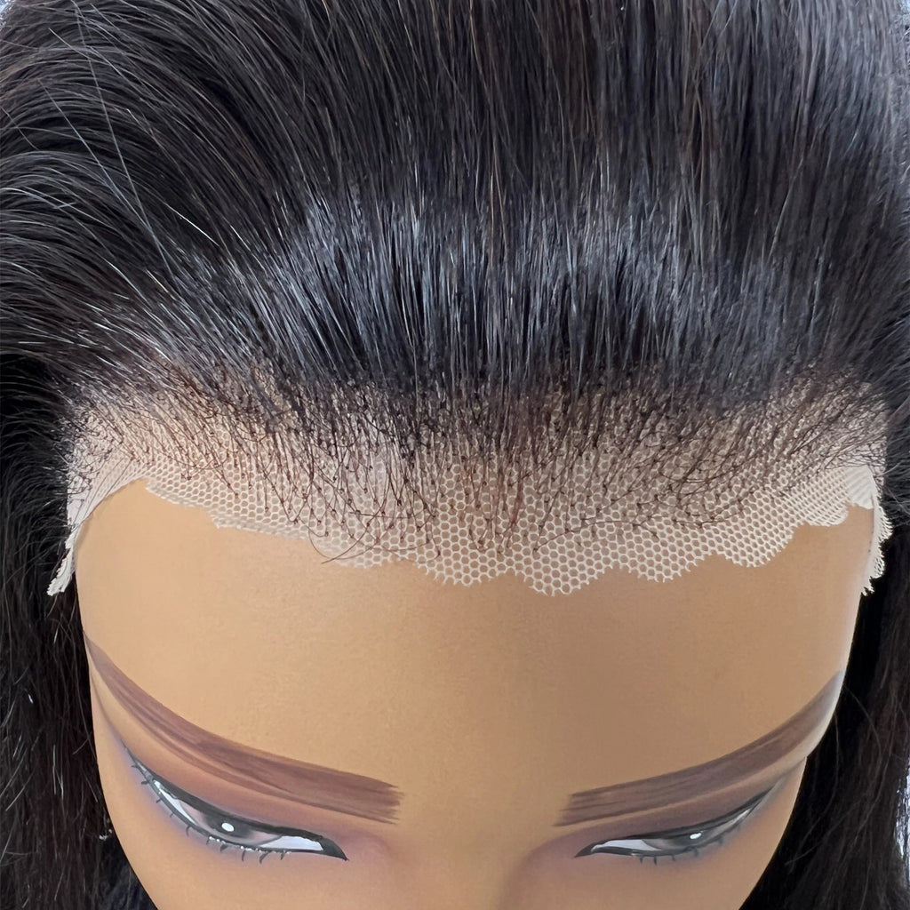 Shipping Now 5x5 Glueless Wig Human Hair Raw Indian Bone Straight Hair, Pre Cut Lace Front Wig Human Hair for Women Put on Off