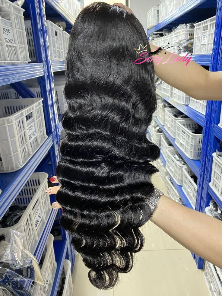 180 Density HD Lace Front Closure Wig Deep Wave 13x4 Glueless Wig Human Hair Ready to Wear Straight No Glue Preplucked Wear Wigs