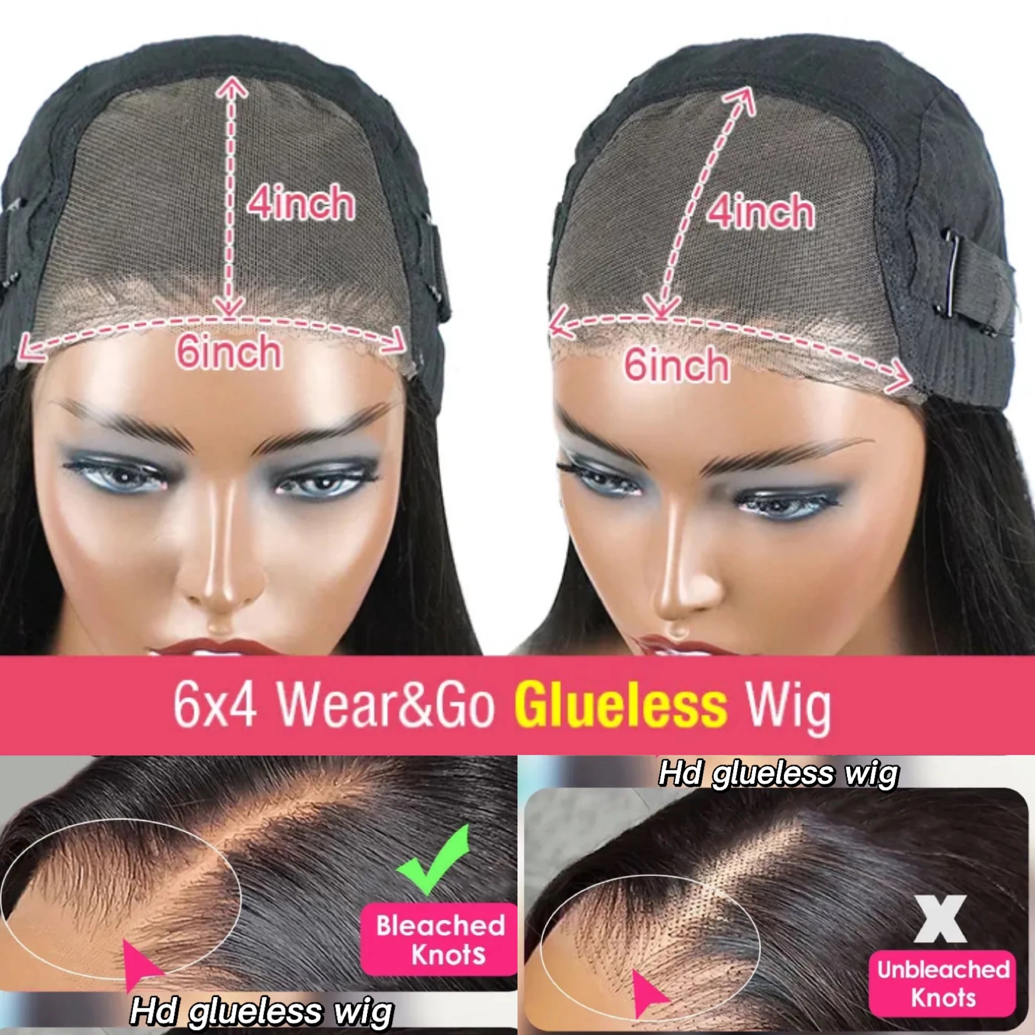 gleuless wig for adults