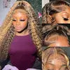 180 Density Highlight Deep Wave 13x4 13x6 Hd Lace Front Human Hair Wig P4/27 Colored Lace Frontal Wig Glueless Wig Human Hair