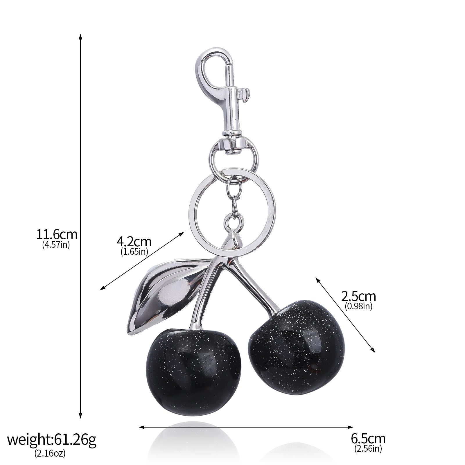 Fashion Delicious Red Cherry Keychain Summer Fruits Cherries Pendant Keyring For Women Men Jewelry Bag Key Accessories Gift