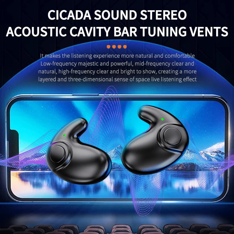 Waterproof Wireless Bluetooth 5.3 Headsets Mini headset Painless  Headphones Fit for Sleeping/Sports