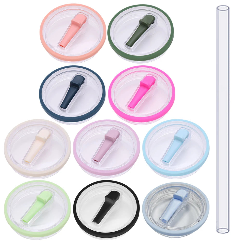 Spill-proof Cup Cover For Stanley 40oz Replaceable Environmental Protection Cup Cover Creative Spiral Straw Cover Cup Accessorie