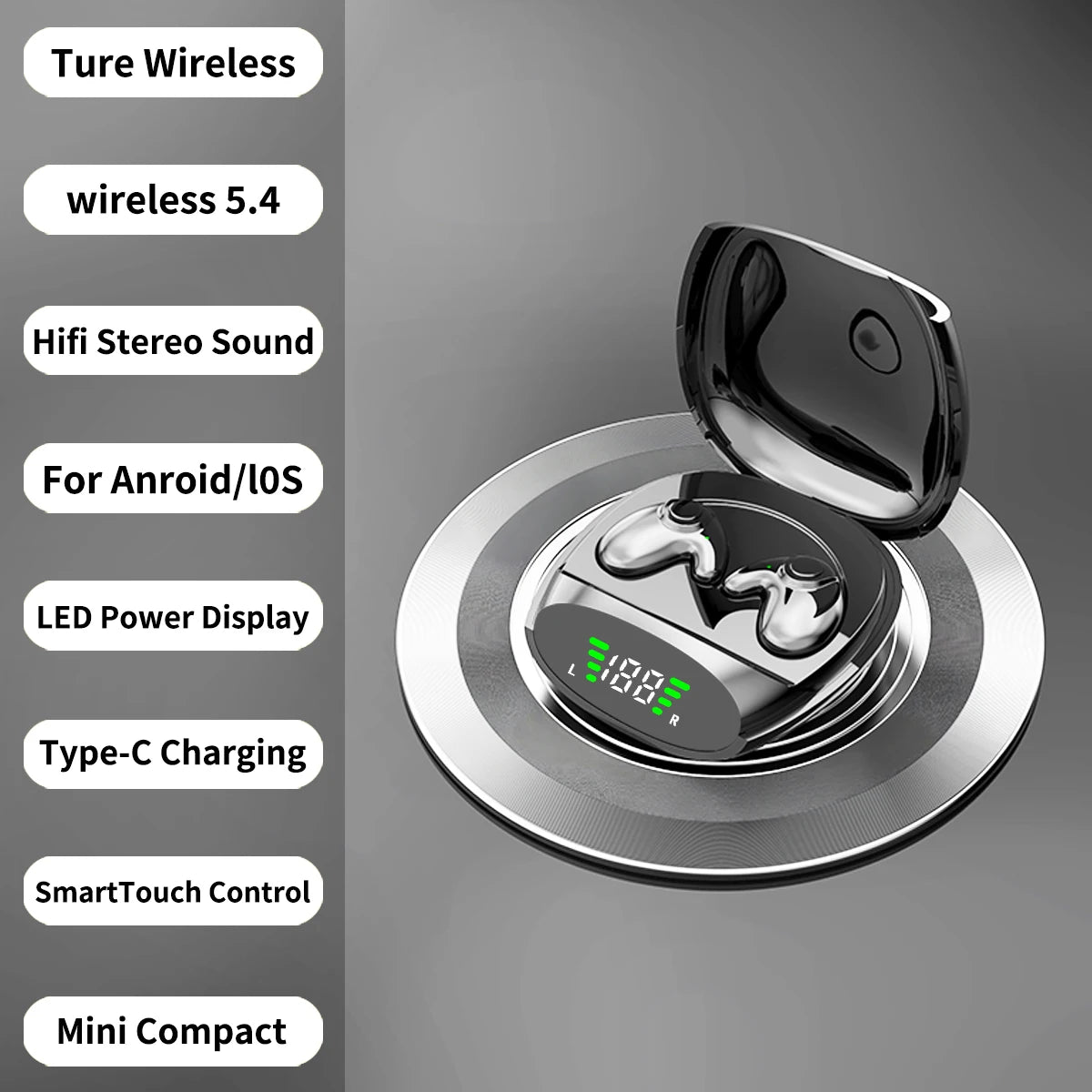 Waterproof Wireless Bluetooth 5.3 Headsets Mini headset Painless  Headphones Fit for Sleeping/Sports