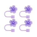 2/4pcs Straw Cover Cap for Stanley Cup lids Flowers Tip Covers