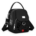 Mickey Minnie Durable Oxford 3 Layers Shoulder Bag Crossbody Zipper Phone Female Multifunction Handbag Wrist Purse Womens Pouch