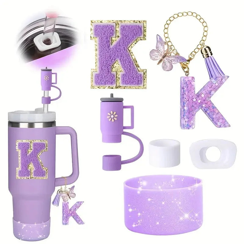 6PCS Cup Accessories Set for Stanley Cup 40oz tumbler with handle Including Silicone Straw Topper and Boot, Spill Proof Stopper