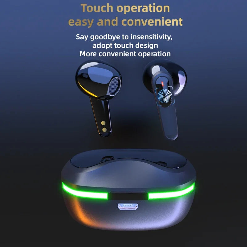 HOMEFISH Pro60 Binaural Wireless TWS Wireless Bluetooth Headset Mini Sports Bluetooth Headset NoiseCancelling Gaming Headset