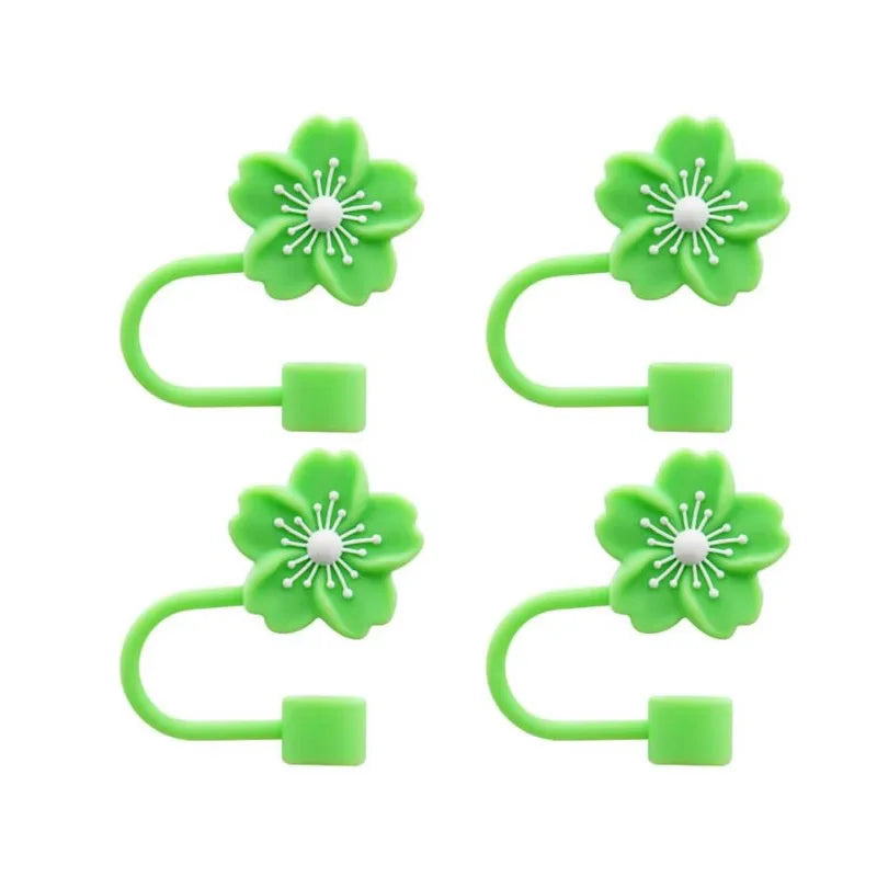 2/4pcs Straw Cover Cap for Stanley Cup lids Flowers Tip Covers