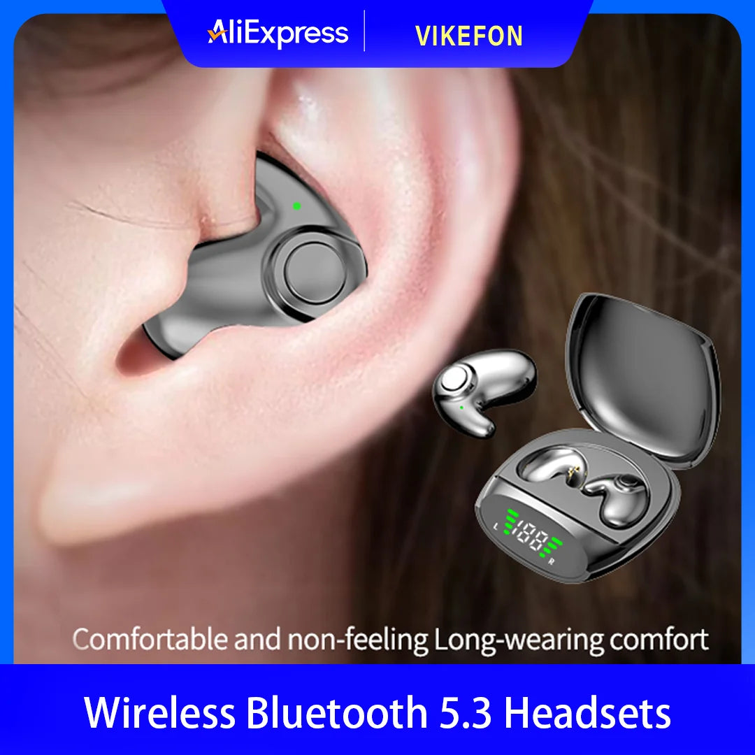 Waterproof Wireless Bluetooth 5.3 Headsets Mini headset Painless  Headphones Fit for Sleeping/Sports