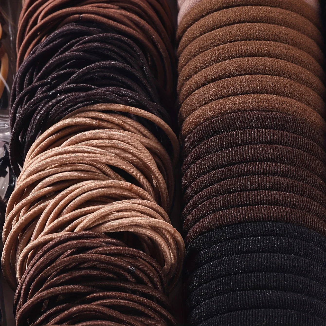 1109pcs Women Dark Hair Accessories Set Elastic Seamless Ponytail Scrunchies Small Rubber Bands Fashion Hair Ties Headbands