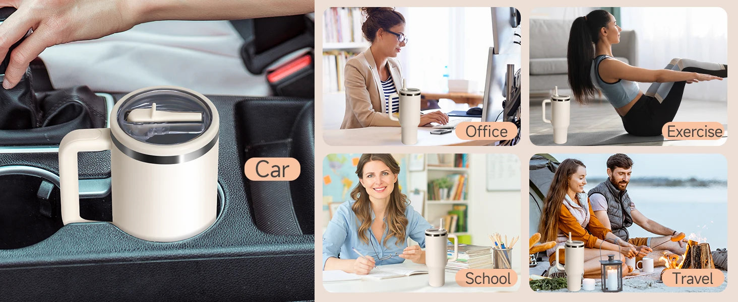 40oz Flip Straw Leak Proof Lid for Stanley H2.0 Tumbler Lid Replacement for Stanley Cup Accessories Straw Cover